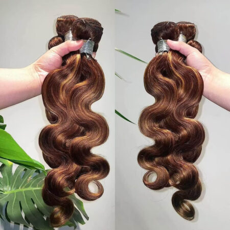 Brazilian Virgin Body Wave Hair – P4/27 Highlight | 3 Bundles + 5×5 Lace Closure - Image 5