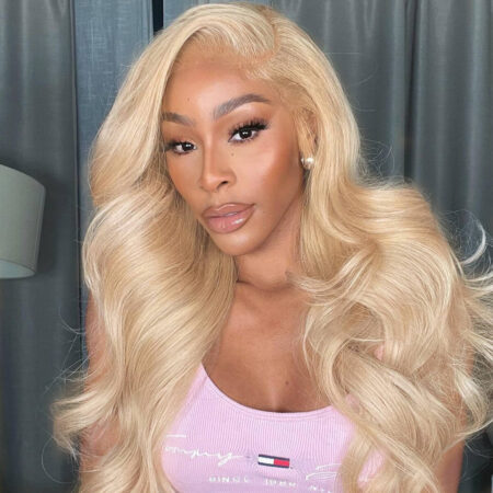 PapaHair Beauty | Ash Blonde Color Body Wave Human Hair 13×6 HD Lace - Image 2