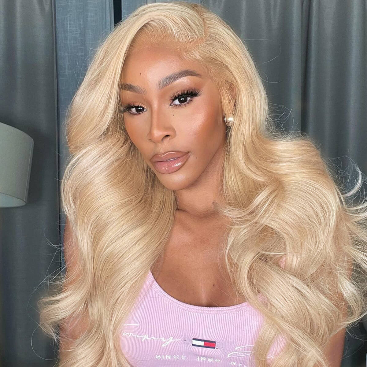 PapaHair Beauty | Ash Blonde Color Body Wave Human Hair 13×6 HD Lace