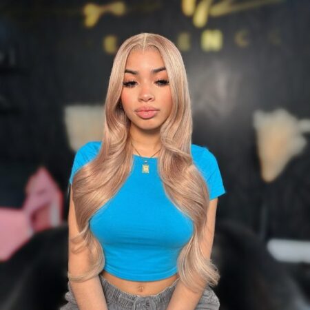 PapaHair Beauty | Ash Blonde Color Body Wave Human Hair 13×6 HD Lace - Image 5