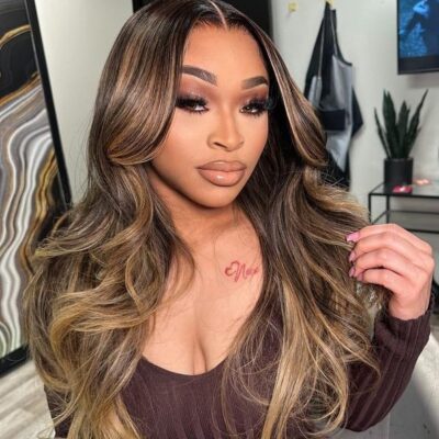 P4/27 Honey Blonde Highlight Straight Glueless HD Lace Wig – 6×5 | 180% Density