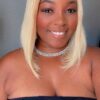 T4 Blonde bob-wig
