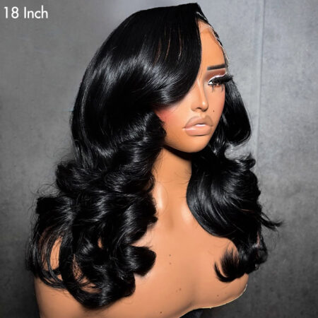 PapaHair Beauty | Natural C Part Pre-styled Loose Body Wave Butterfly Haircuts – 250% Density, 6×5 / 13×6 Pull Go Glueless Wig - Image 3