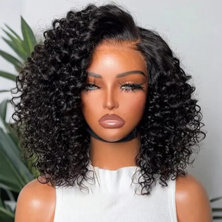 PapaHair Beauty | Pull Go Bouncy Deep Short Cut Wig – Natural C Part Scalp Vibe, Glueless Wig, 180% Density - Image 2