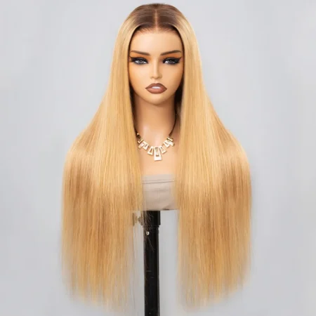 PapaHair Beauty | Ombre Honey Blonde Pre-cut HD Lace Wear & Go Wig – 6×5 Lace Closure - Image 4