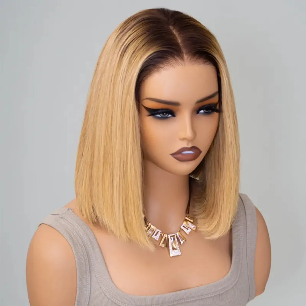 PapaHair Beauty | Wear & Go Wig – Ombre Honey Blonde, 6×5 HD Lace Closure