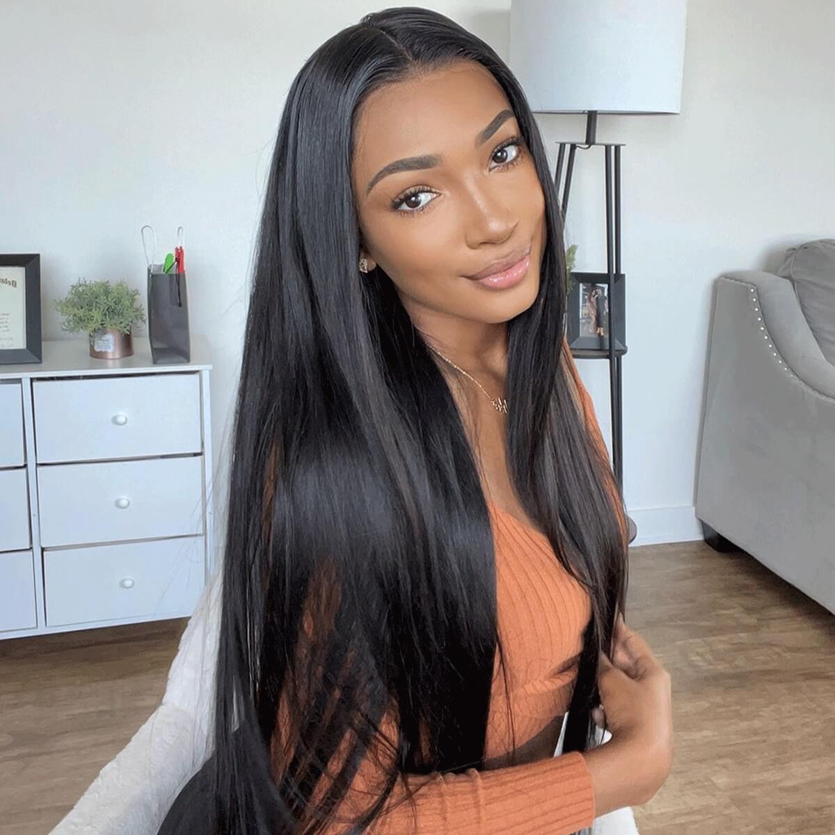 PapaHair Beauty | Pre-bleached Knots HD Lace Straight Pre-cut Lace Wear & Go Glueless Wig - Image 3