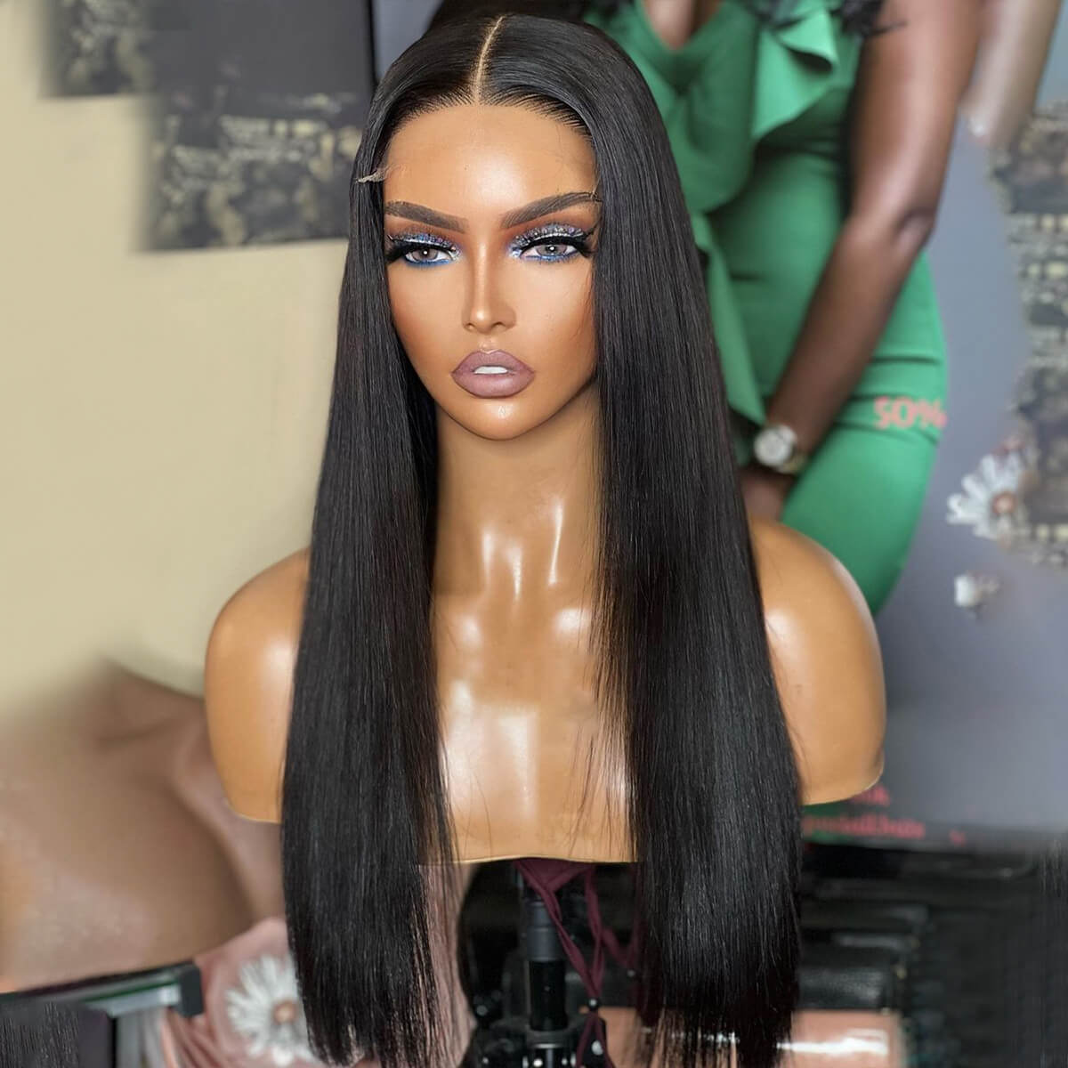 PapaHair Beauty | Pre-bleached Knots HD Lace Straight Pre-cut Lace Wear & Go Glueless Wig - Image 4