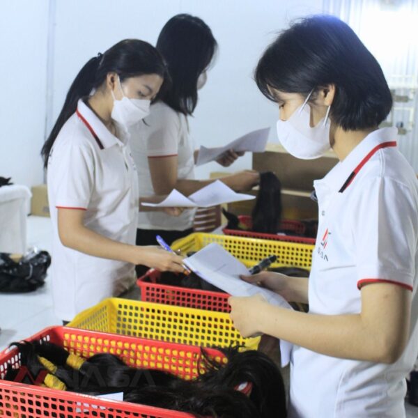 Quality control inspection of every wig